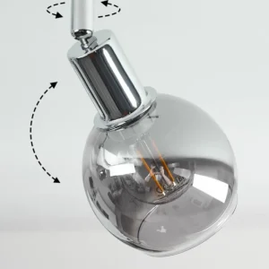hofstein Plafonnier Stranderod Chrome, 2 lumières* Lampes Modernes