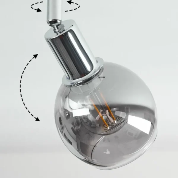 hofstein Plafonnier Stranderod Chrome, 2 lumières* Lampes Modernes