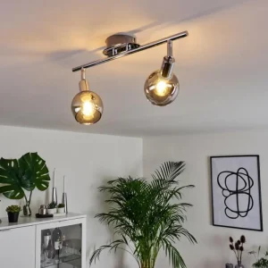 hofstein Plafonnier Stranderod Chrome, 2 lumières* Lampes Modernes