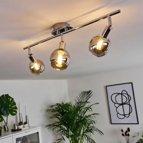 hofstein Plafonnier Stranderod Chrome, 3 lumières* Lampes Modernes