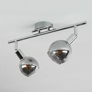 hofstein Plafonnier Stranderod Chrome, 2 lumières* Lampes Modernes