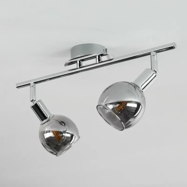 hofstein Plafonnier Stranderod Chrome, 2 lumières* Lampes Modernes