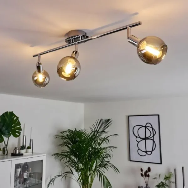 hofstein Plafonnier Stranderod Chrome, 3 lumières* Lampes Modernes