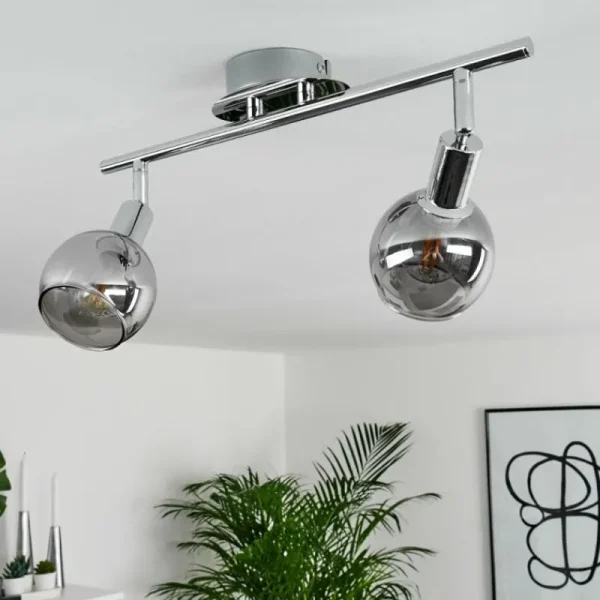 hofstein Plafonnier Stranderod Chrome, 2 lumières* Lampes Modernes