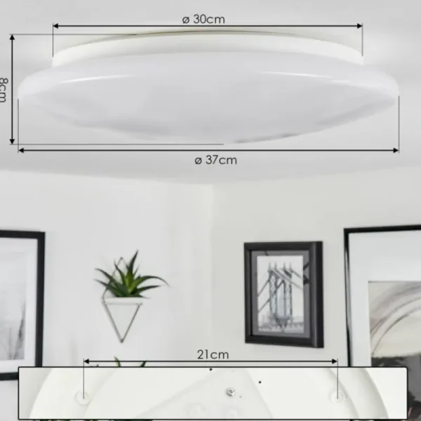 hofstein Plafonnier Stungchhveng LED Blanc, 1 lumière* Lampes Modernes