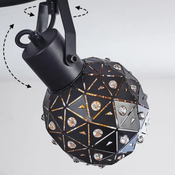 hofstein Plafonnier Sunasau Noir, 3 lumières* Lampes Modernes
