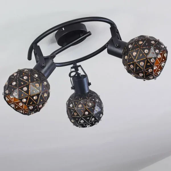 hofstein Plafonnier Sunasau Noir, 3 lumières* Lampes Modernes