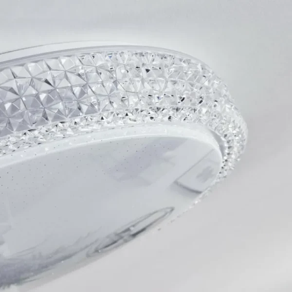 hofstein Plafonnier Suno LED Transparent, Blanc, 1 lumière* Lampes Modernes