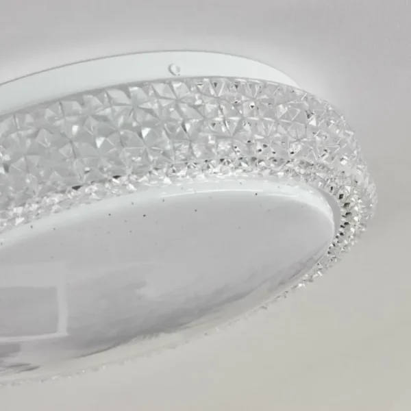 hofstein Plafonnier Suno LED Transparent, Blanc, 1 lumière* Lampes Modernes