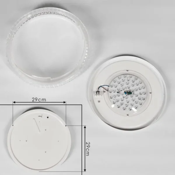 hofstein Plafonnier Suno LED Transparent, Blanc, 1 lumière* Lampes Modernes