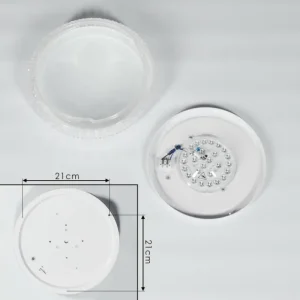 hofstein Plafonnier Suno LED Transparent, Blanc, 1 lumière* Lampes Modernes