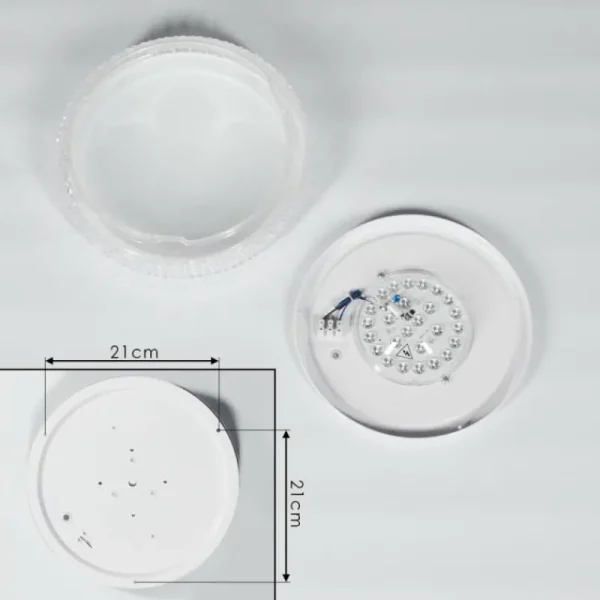 hofstein Plafonnier Suno LED Transparent, Blanc, 1 lumière* Lampes Modernes