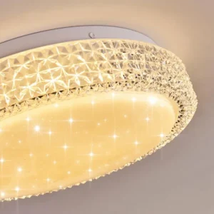 hofstein Plafonnier Suno LED Transparent, Blanc, 1 lumière* Lampes Modernes
