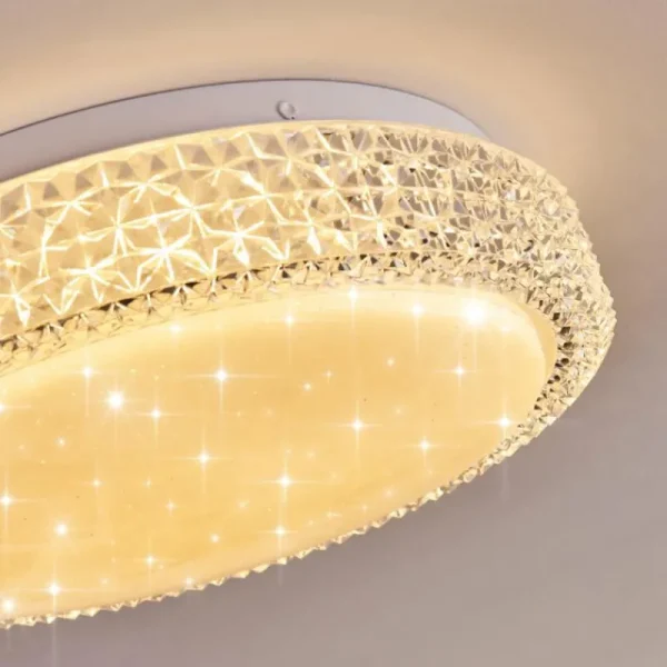 hofstein Plafonnier Suno LED Transparent, Blanc, 1 lumière* Lampes Modernes