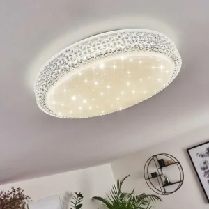 hofstein Plafonnier Suno LED Transparent, Blanc, 1 lumière* Lampes Modernes