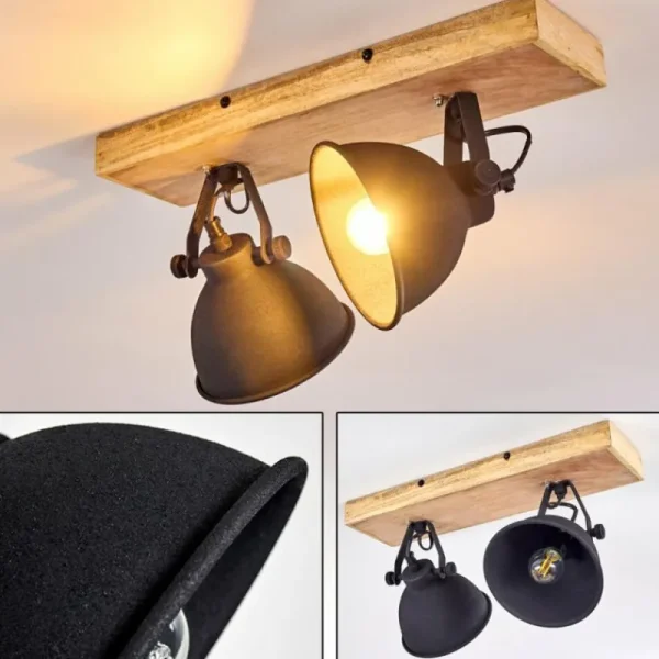 hofstein Plafonnier Svanfolk Bois clair, 2 lumières* Lampes Modernes