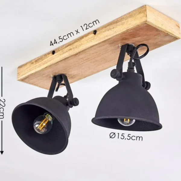 hofstein Plafonnier Svanfolk Bois clair, 2 lumières* Lampes Modernes
