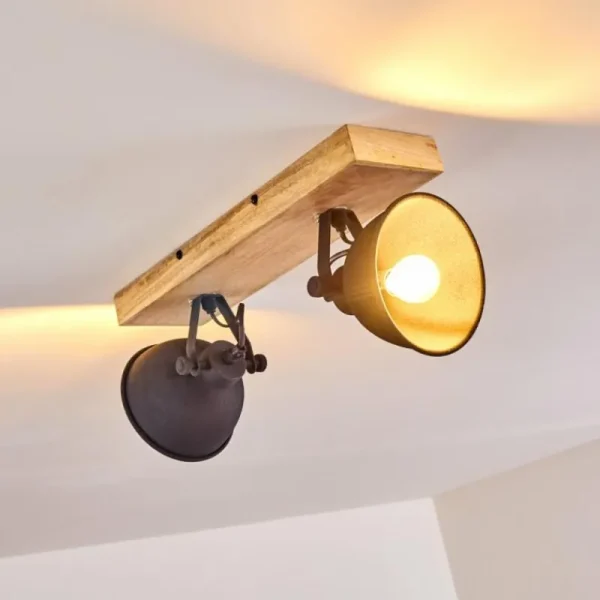 hofstein Plafonnier Svanfolk Bois clair, 2 lumières* Lampes Modernes