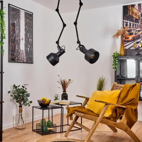 hofstein Plafonnier Tablazos Noir, 2 lumières* Lampes Modernes