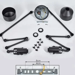hofstein Plafonnier Tablazos Noir, 2 lumières* Lampes Modernes