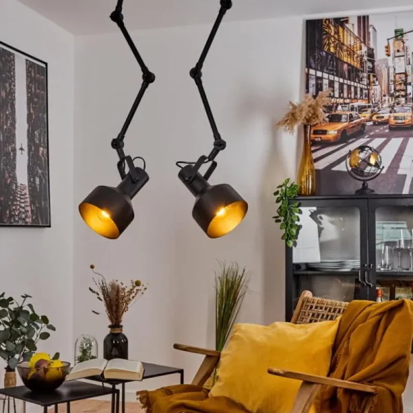 hofstein Plafonnier Tablazos Noir, 2 lumières* Lampes Modernes