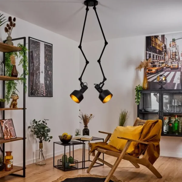 hofstein Plafonnier Tablazos Noir, 2 lumières* Lampes Modernes