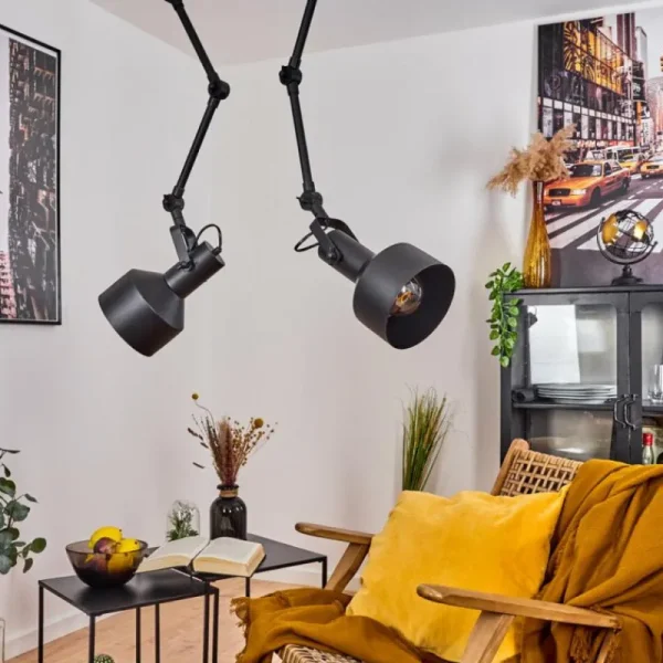 hofstein Plafonnier Tablazos Noir, 2 lumières* Lampes Modernes