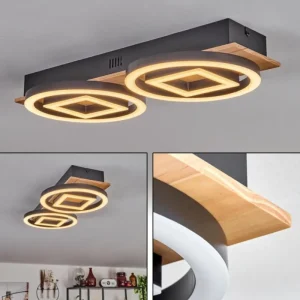 hofstein Plafonnier Taboneira LED Écru, Noir, 2 lumières* Lampes Modernes
