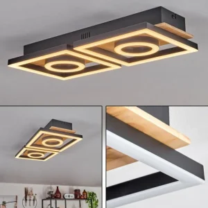 hofstein Plafonnier Taboneira LED Écru, Noir, 2 lumières* Lampes Modernes