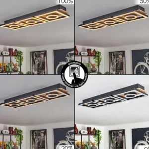 hofstein Plafonnier Taboneira LED Écru, Noir, 3 lumières* Lampes Modernes