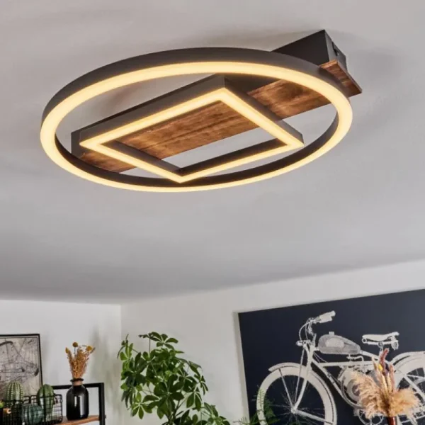 hofstein Plafonnier Taboneira LED Noir, 1 lumière* Lampes Modernes