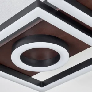 hofstein Plafonnier Taboneira LED Brun foncé, Noir, 2 lumières* Lampes Modernes