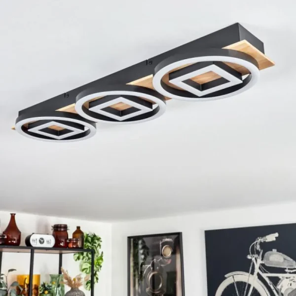 hofstein Plafonnier Taboneira LED Écru, Noir, 3 lumières* Lampes Modernes