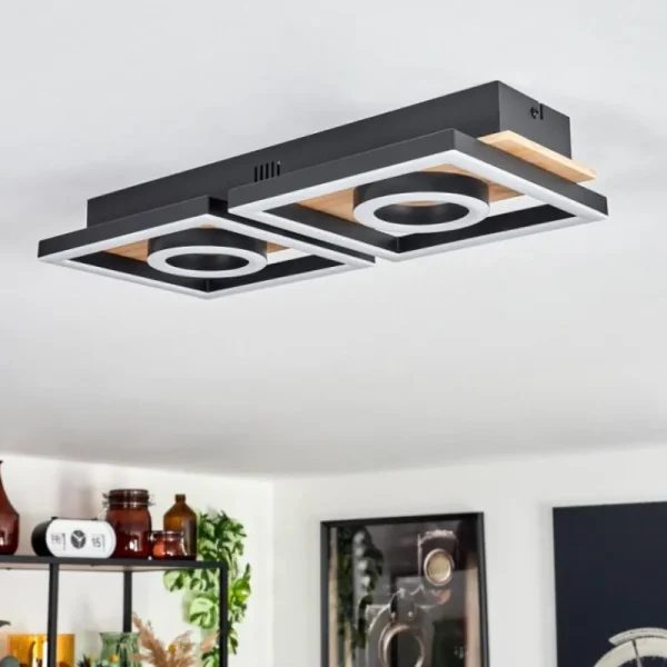 hofstein Plafonnier Taboneira LED Écru, Noir, 2 lumières* Lampes Modernes