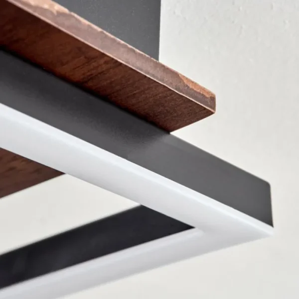 hofstein Plafonnier Taboneira LED Brun foncé, Noir, 3 lumières* Lampes Modernes