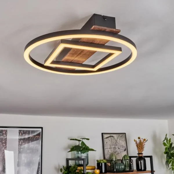 hofstein Plafonnier Taboneira LED Noir, 1 lumière* Lampes Modernes
