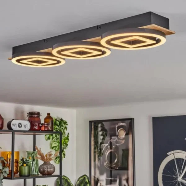 hofstein Plafonnier Taboneira LED Écru, Noir, 3 lumières* Lampes Modernes