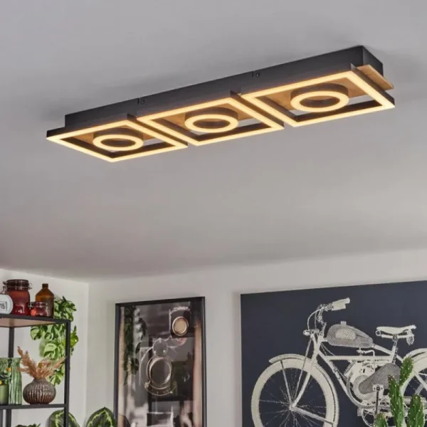 hofstein Plafonnier Taboneira LED Écru, Noir, 3 lumières* Lampes Modernes