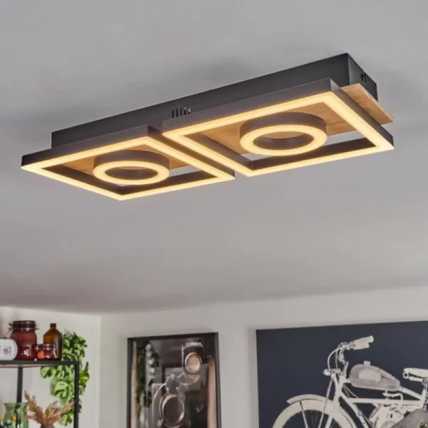 hofstein Plafonnier Taboneira LED Écru, Noir, 2 lumières* Lampes Modernes