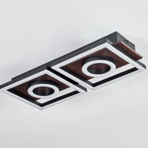 hofstein Plafonnier Taboneira LED Brun foncé, Noir, 2 lumières* Lampes Modernes