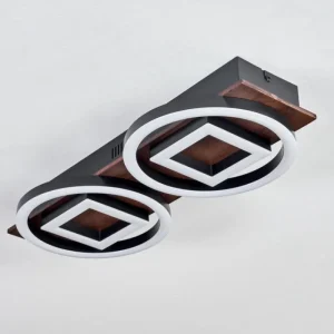 hofstein Plafonnier Taboneira LED Brun foncé, Noir, 2 lumières* Lampes Modernes