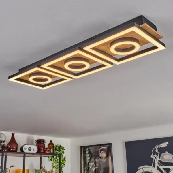 hofstein Plafonnier Taboneira LED Écru, Noir, 3 lumières* Lampes Modernes