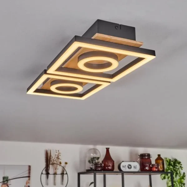 hofstein Plafonnier Taboneira LED Écru, Noir, 2 lumières* Lampes Modernes