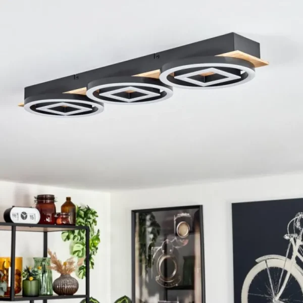 hofstein Plafonnier Taboneira LED Écru, Noir, 3 lumières* Lampes Modernes