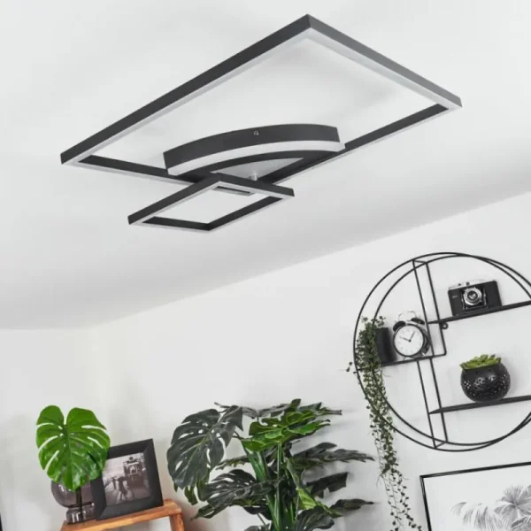 hofstein Plafonnier Taleta LED Noir, Blanc, 1 lumière* Lampes Modernes