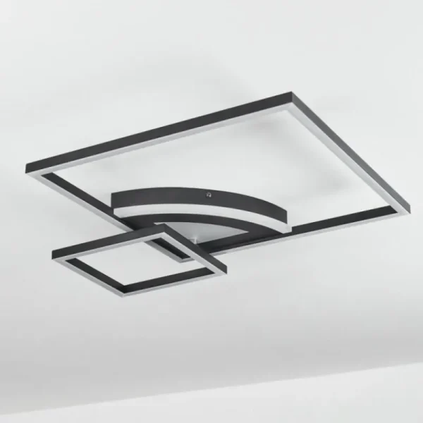 hofstein Plafonnier Taleta LED Noir, Blanc, 1 lumière* Lampes Modernes