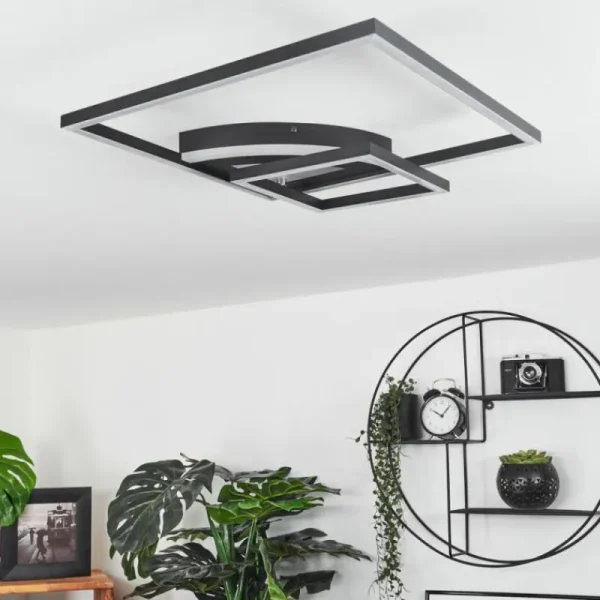 hofstein Plafonnier Taleta LED Noir, Blanc, 1 lumière* Lampes Modernes