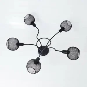 hofstein Plafonnier Tambo Noir, 5 lumières* Lampes Modernes