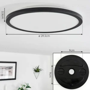 hofstein Plafonnier Tamesch LED Noir, 1 lumière* Lampes Modernes