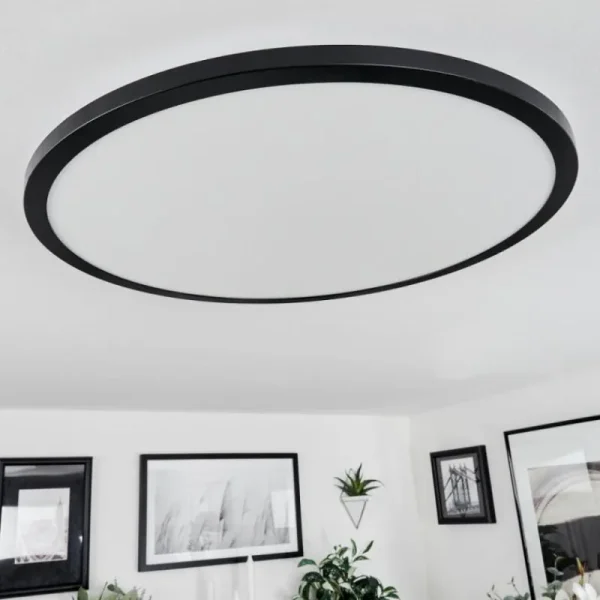 hofstein Plafonnier Tamesch LED Noir, 1 lumière, Télécommandes* Lampes Modernes